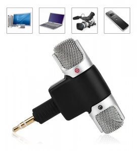 Externý mikrofón pre mobilný telefón, fotoaparát, notebook, kameru 3,5 mm jack