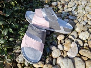 Dámske zdravotné papuče MEDISTYLE INGRID sivo-ružové