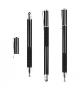 Dotykové pero (stylus) kapacitné, obojstranné Tech Protect Aluminium pre tablety, smartfóny, farba strieborná