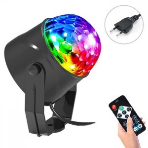 RGB LED diskotékový guľový projektor s diaľkovým ovládaním