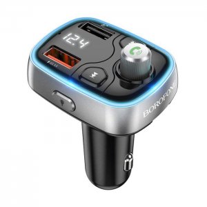 FM Bluetooth vysielač Borofone BC32, 2x USB, QC 3.0 18W, farba čierna