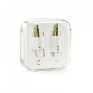 Kábel AUX JACK STEREO 3,5 mm 1 m BOX farba biela