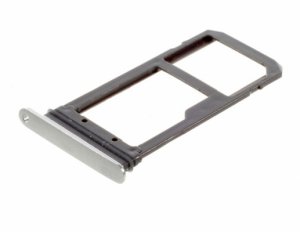 Držiak SIM karty (šuplík) Samsung G935 Galaxy S7 Edge strieborný/biely