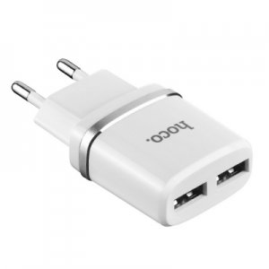 Cestovná nabíjačka HOCO C12 2xUSB 2,4A biela