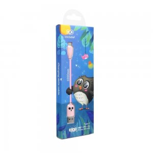 Dátový kábel HOCO KX1 (Owl) micro USB typ C farba ružová