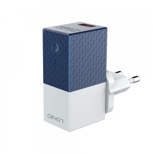Cestovná nabíjačka s funkciou POWER BANK, LDNIO PA307, 2600mAh biela/modrá