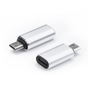Redukcia USB TYPE C / micro USB strieborná farba