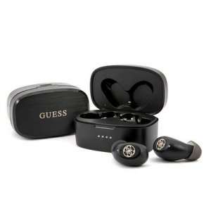 Náhlavná súprava Bluetooth Guess GUTWSJL4GBK s powerbankou, farba čierna