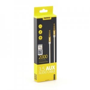 AUX kábel Remax L200 Jack 3,5 mm 2 m farba červená