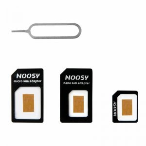 Adaptér SIM 3v1 (SIM, Micro SIM, Nano SIM) - NOOSY, čierny