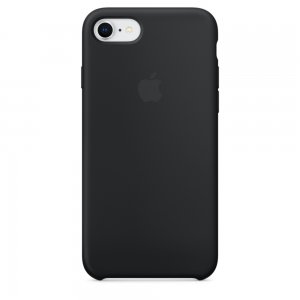 Silikónové puzdro iPhone 7, 8, SE (2020) čierne (blister)