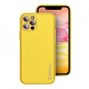 Kožené zadné puzdro pre iPhone 11 Pro (5,8), žlté
