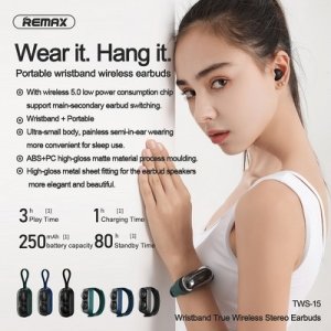 Náhlavná súprava Bluetooth Remax TWS-15, zelená