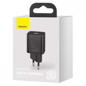 Cestovná nabíjačka Baseus Super SI (CCSUP-J01), USB typ C, QC PD 30W, 3A, farba čierna