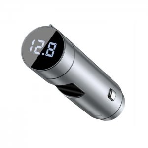 Vysielač Bluetooth FM Baseus, Bluetooth 5.0, 2x USB QC, strieborný