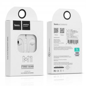 Hands Free HOCO M1 3,5 mm jack, farba biela
