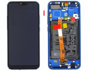 Dotykový panel Huawei HONOR 10 + LCD displej + batéria modrá (SERVISNÝ BALÍČEK)