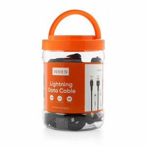 Dátový kábel VIDVIE DC09 Lightning, farba čierna multipack 30Ks