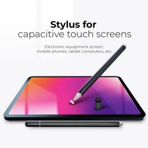 Kapacitný stylus pre telefóny a tablety, farba čierna