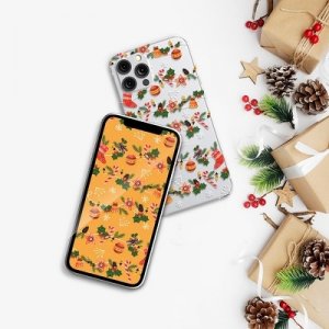 Zimné puzdro na iPhone 13 (6,1), vianočná reťaz