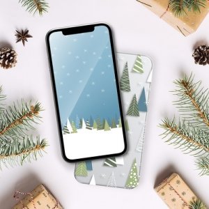 Puzdro Winter iPhone 7, 8, SE 2020 (4,7), vianočný stromček