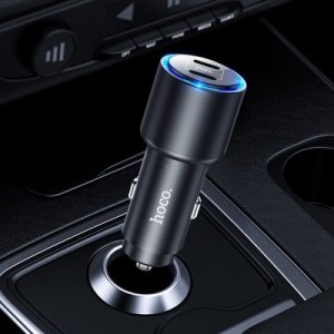 CL adaptér HOCO NZ3 2x USB Type C PD40W, QC, farba čierna