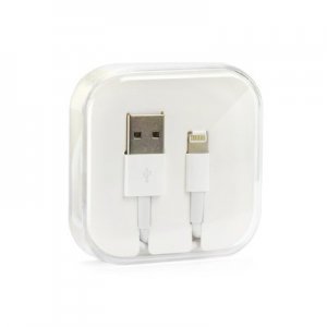 Dátový kábel iPhone Lightning (8-pin) iOS7+ farba biela BOX