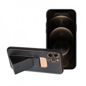 Kožené zadné puzdro s výklopným stojanom pre iPhone 11 Pro (5,8), čierne