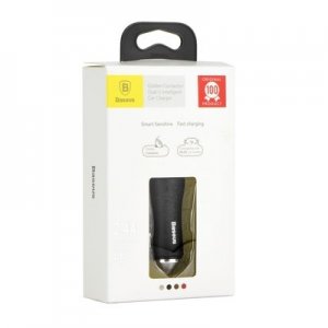 CL adaptér Baseus CCALL-YX01, 2x USB, zásuvka zapaľovača cigariet , QC 3,4A farba čierna