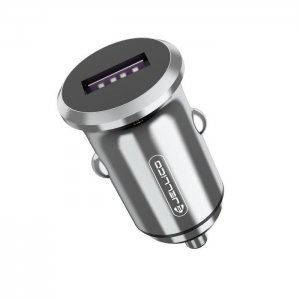 CL adaptér Jellico 1x USB 3.1A, QC 3.0, strieborný