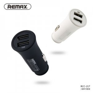 CL adaptér REMAX RCC-217, 2x USB, QC farba biela