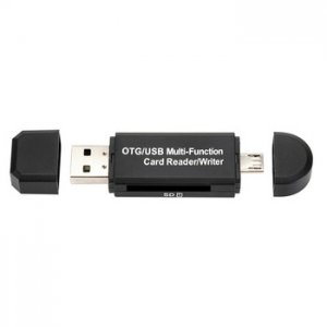 Čítačka pamäťových kariet (CR03) OTG + Micro USB, SD + Micro SD, farba čierna