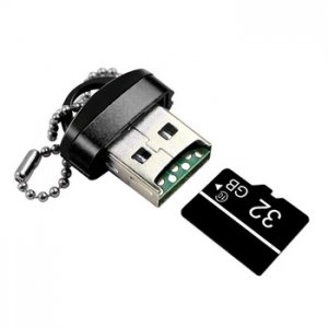Čítačka pamäťových kariet (CR01) USB, Micro SD, čierna