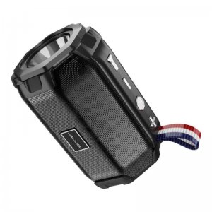 Mini reproduktor Jellico D3 BlueTooth, s funkciou baterky, vodotesný, farba čierna