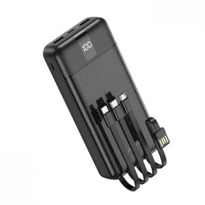 Externá batéria POWER BANK Borofone BJ20A, 20000mAh LED displej, 3v1 Micro USB, typ C. Lightning, farba čierna
