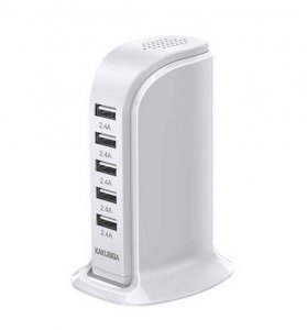 Cestovná nabíjačka KAKU KSC-741, 5xUSB 2,4A farba biela