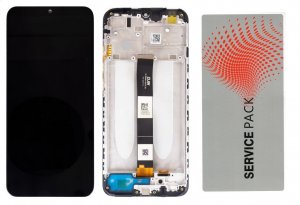 Xiaomi Redmi 9A dotykový panel + LCD displej s rámom čierny SERVISNÝ BALÍK