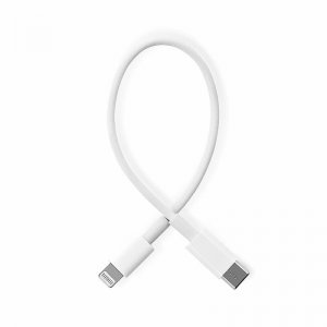 Dátový kábel USB TYPE C / Lightning 20 cm, biely