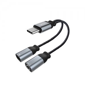 Audio adaptér USB TYP C / Jack, 3,5 mm, USB typ C, (XO-NB-R160B) farba čierna