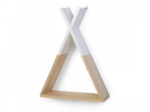 Nástenná polica Tipi Natural White