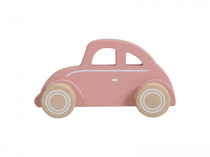 Drevený chrobák Auto ružové