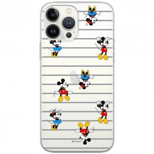 Puzdro iPhone 13 Pro (6,1) Mickey &amp; Minnie vzor 007, priehľadné