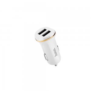 CL adaptér HOCO Z1, 2x USB, 2,1A farba biela