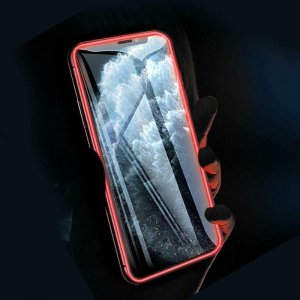 Tvrdené sklo Fluo iPhone 12, 12 Pro (6,1), farba červená
