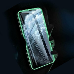 Tvrdené sklo Fluo iPhone 13, 13 Pro (6,1), farba zelená
