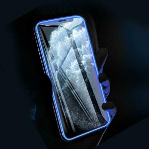 Tvrdené sklo Fluo iPhone 13, 13 Pro (6,1), farba modrá