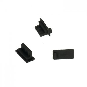 Zástrčka pre konektor Micro USB, farba čierna - balenie 10 ks