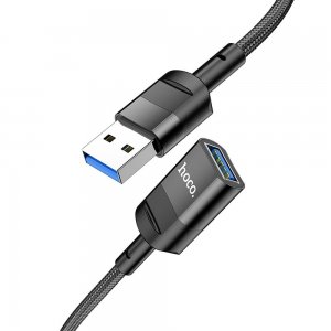 HOCO kábel USB (samica) / OTG na USB (samec) 5A U107 1,2 m čierny