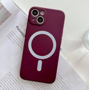 MagSilikónové puzdro iPhone 14 Pro Plum