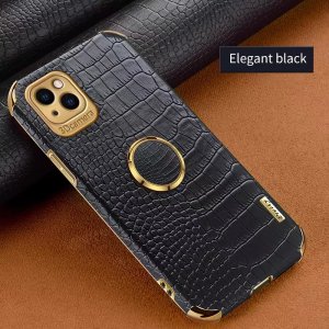 Zadné puzdro Croco Ring iPhone 13 Pro (6,1´´), farba čierna